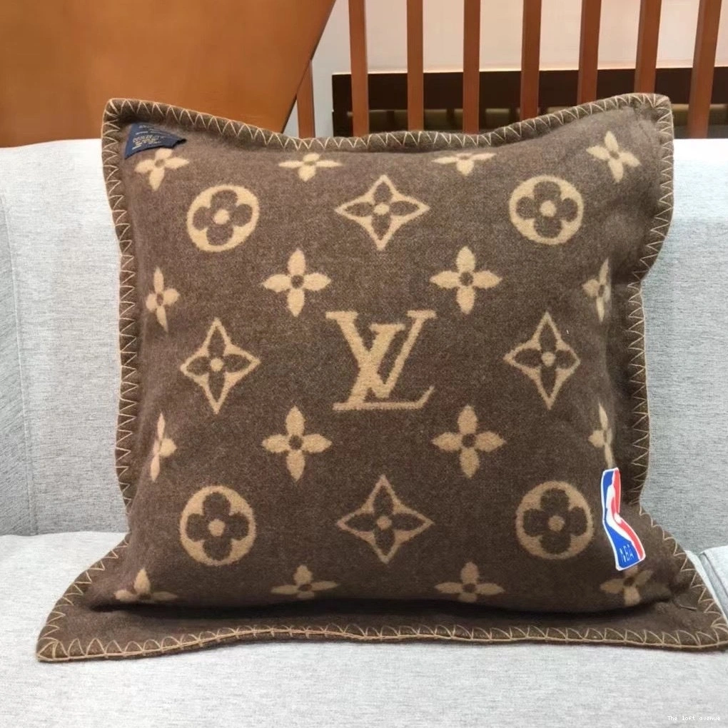 PILLOW THROW CUSTOM LV LETTERS WOOL 0812